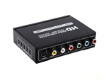 YPBPR+CVBS+S-VIDEO+R/L AUDIO to HDMI+STEREO AUDIO Converter Scaler 1080P 